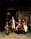 Andre Henri Dargelas Canvas Paintings - The Doctor's Visit